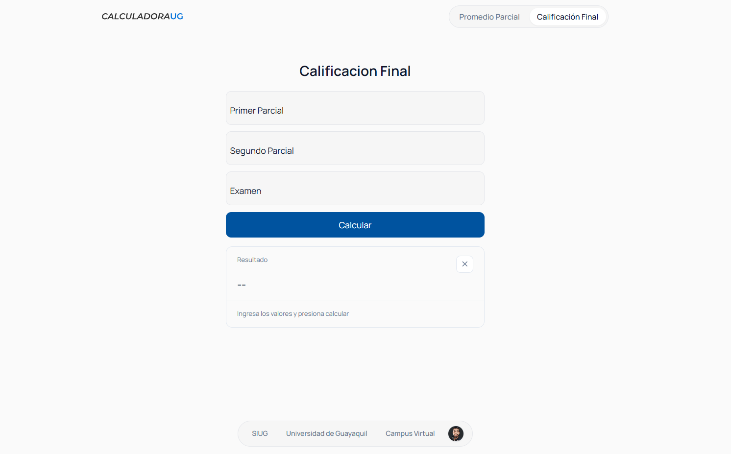 Calculadora UG preview